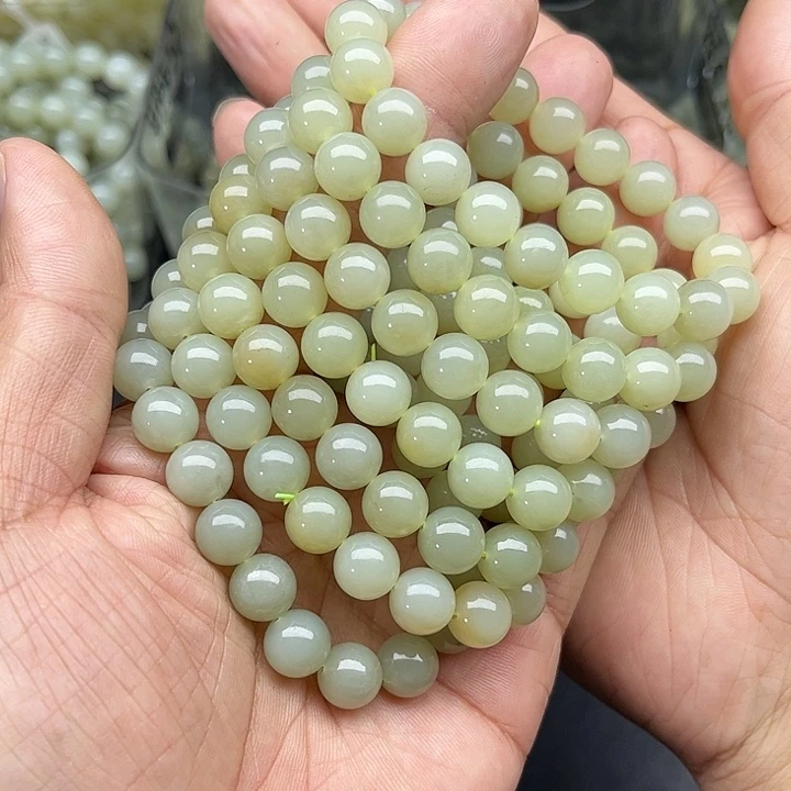 和田玉未镶嵌手链新疆和田玉且末料手串卡10