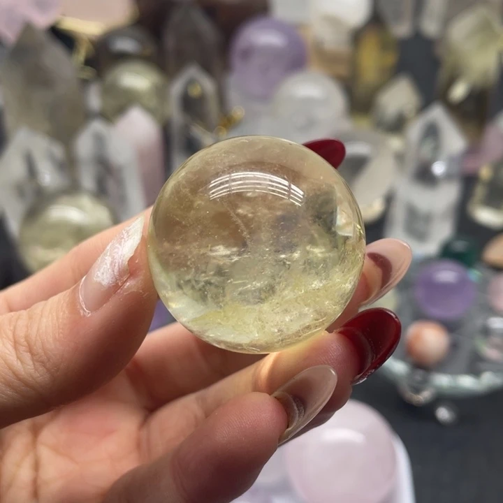 水晶23未镶嵌黄水球卡33mm