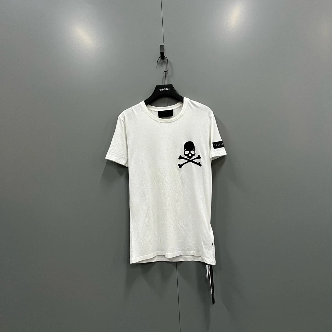 99新 Philipp Plein (ll) PHILIPP PLEIN PP 骷髅头短袖L码018258