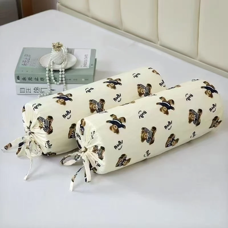 202523 小熊圆柱形颈椎按摩枕枕头