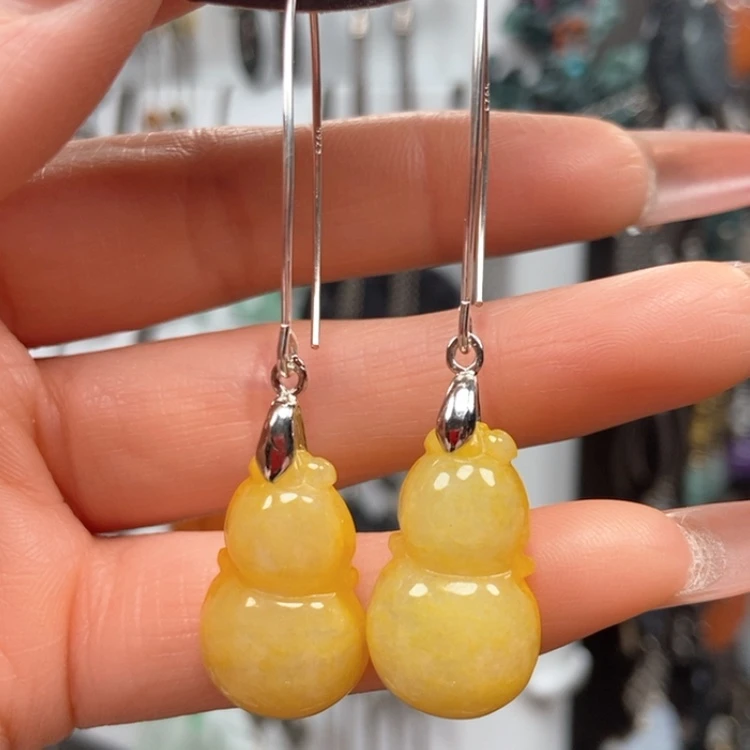 【闪购商品】翡翠耳饰银S925镶嵌优化