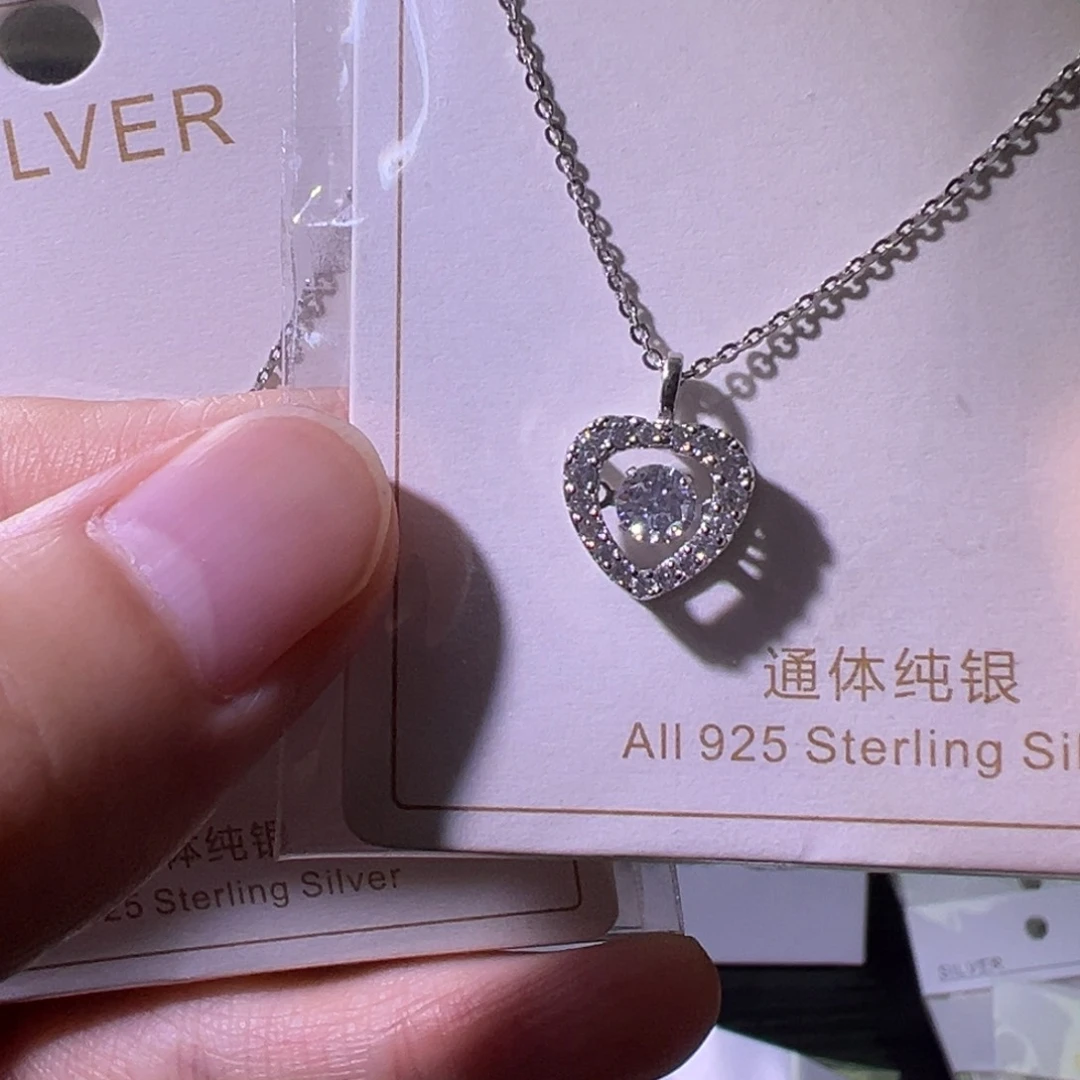 坠链均925银锆石项链