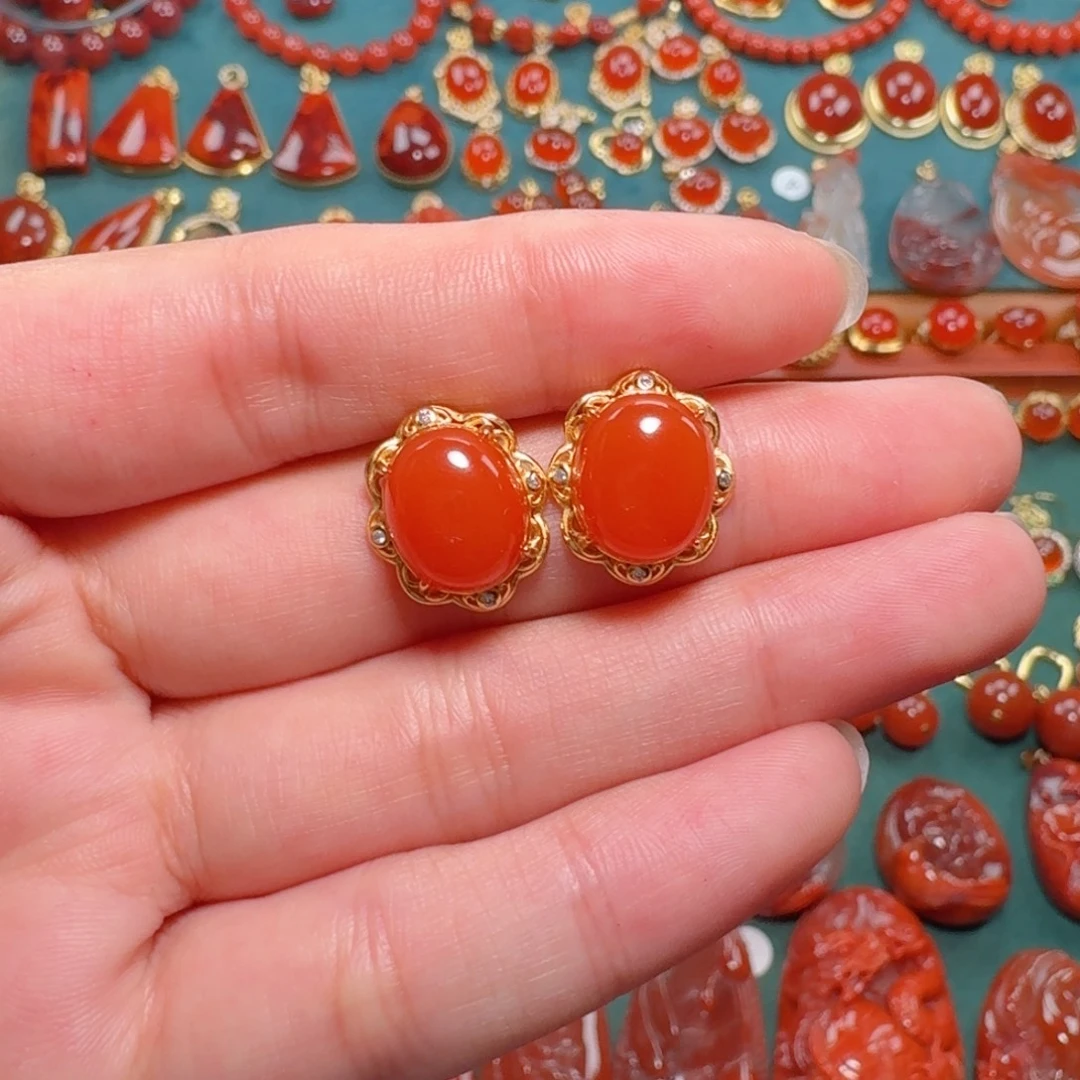 银S925镶嵌3+南红南红玛瑙