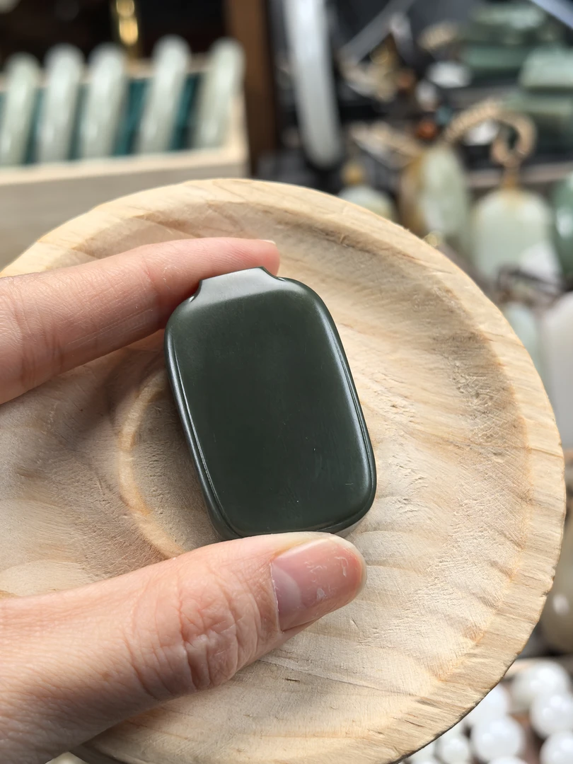 25*41*10.5和田玉格尔木黑青无事牌