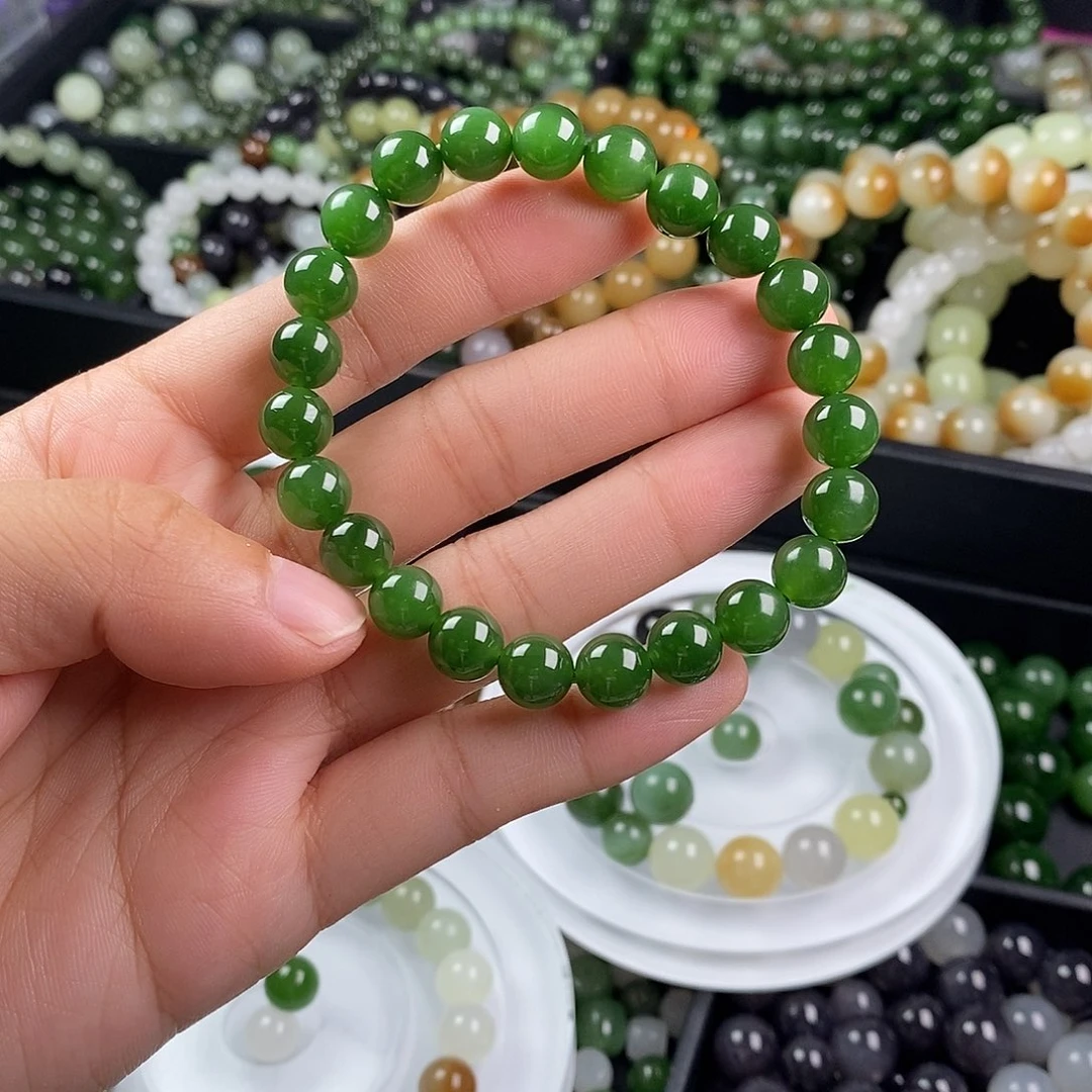 手链未镶嵌和田玉（碧玉）