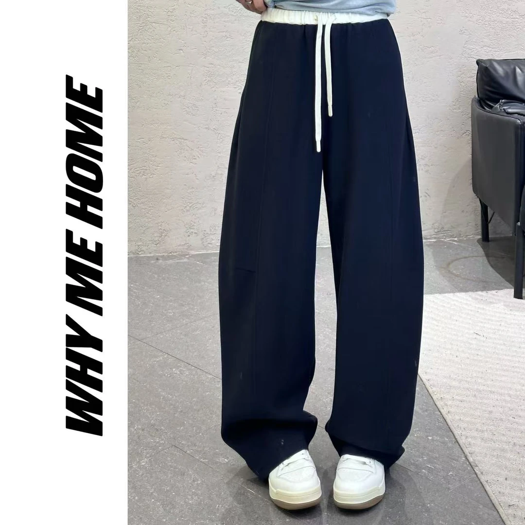 【造型卫裤】软糯显瘦撞色裤绳设计显瘦休闲裤256009