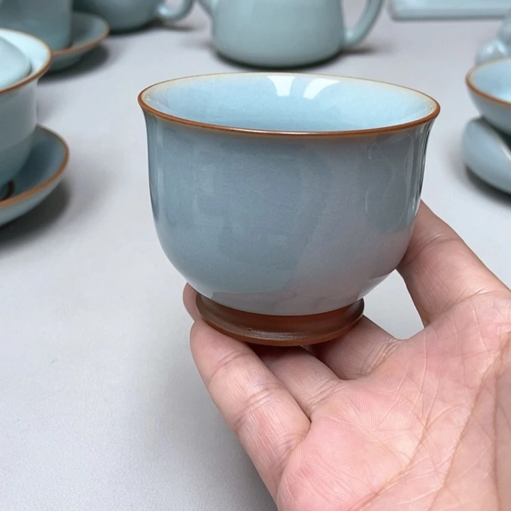 瓷微瑕提梁杯无礼盒