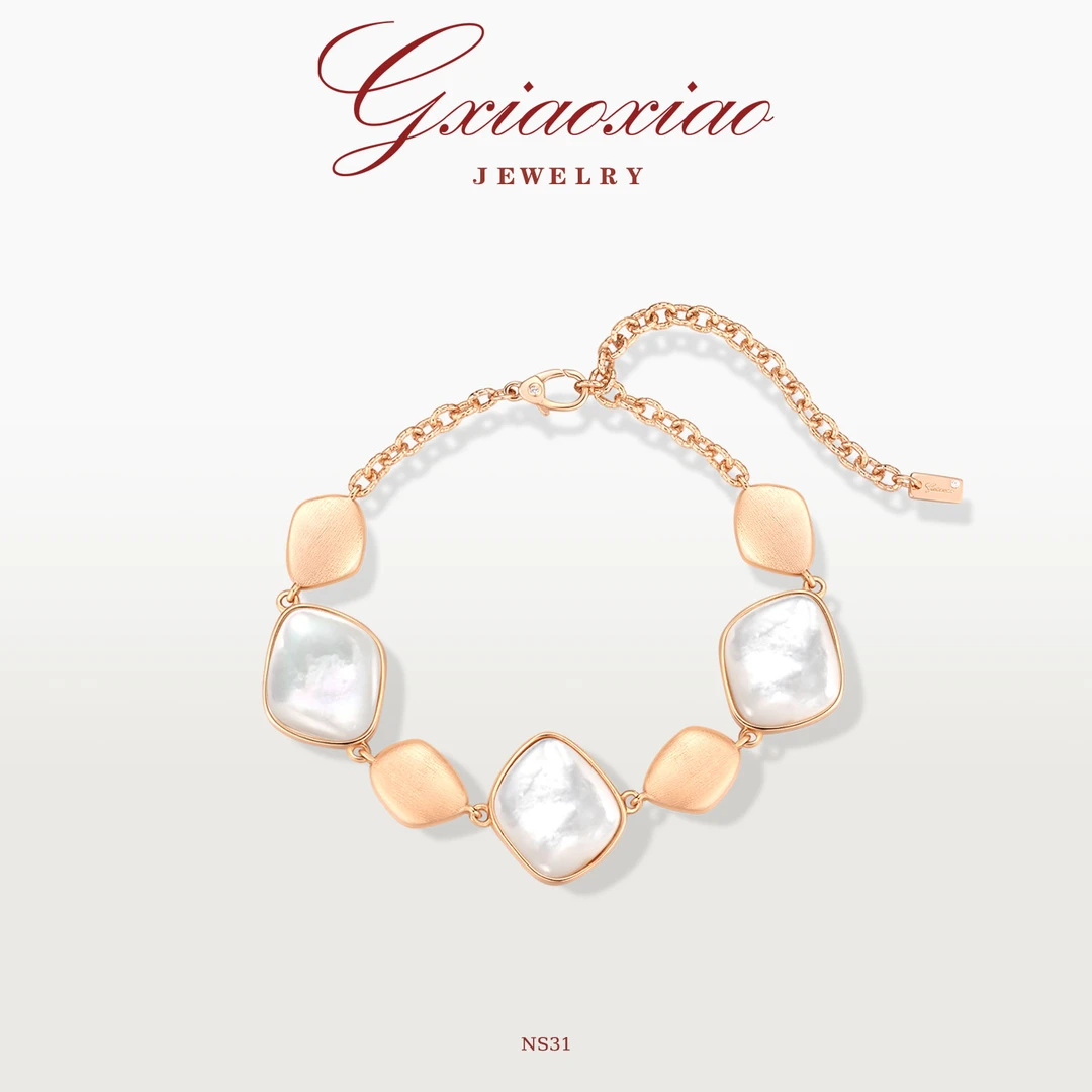 G XIAOXIAO 【云影】时尚气质简约百搭方形手链 NS31新年礼物