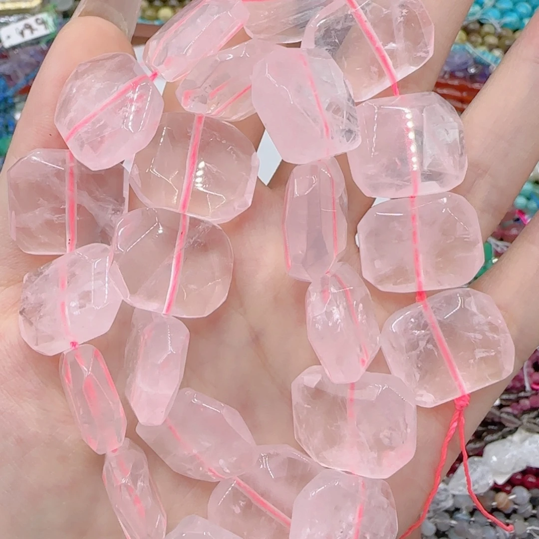 玛瑙/玉髓未镶嵌珠宝半成品天然马粉切面片一条