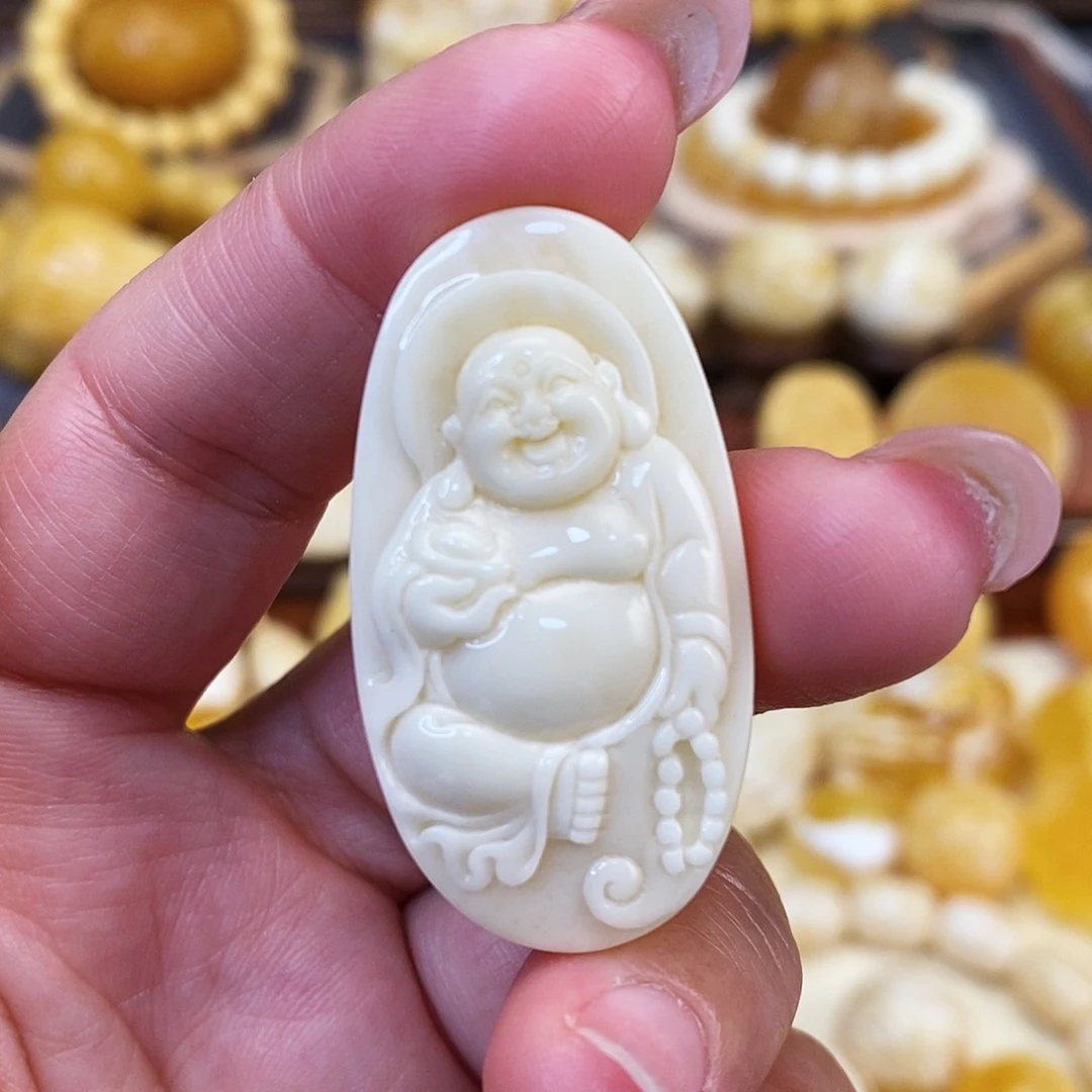 【闪购商品】蜜蜡裸石未镶嵌弥勒佛