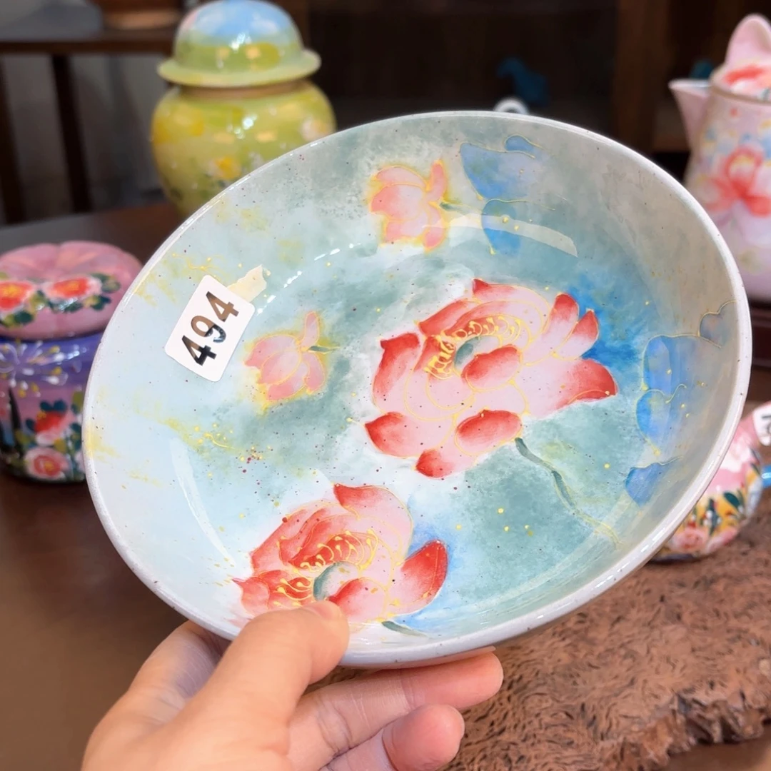 景德镇手绘高温釉下彩陶瓷茶具