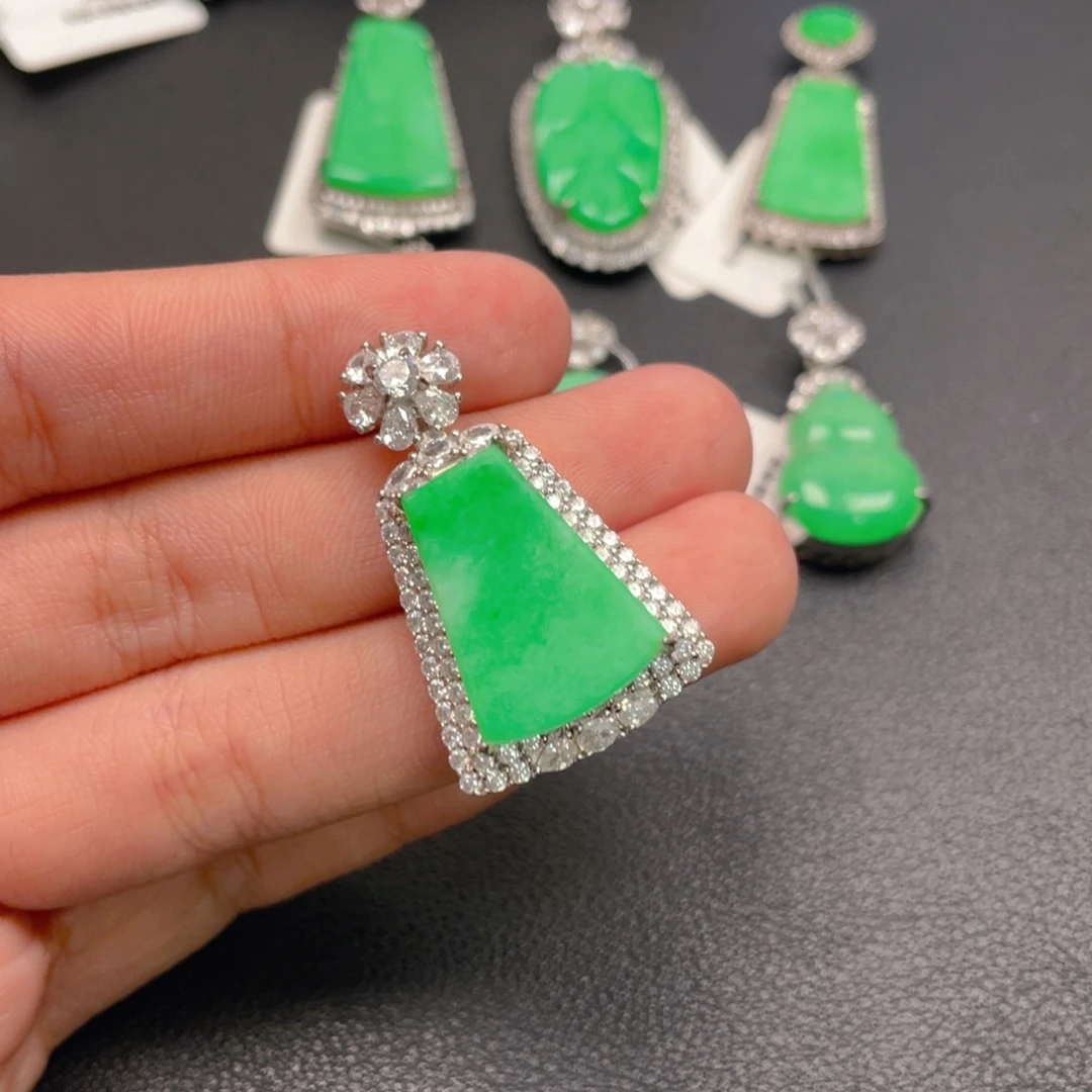 翡翠银S925镶嵌颈饰