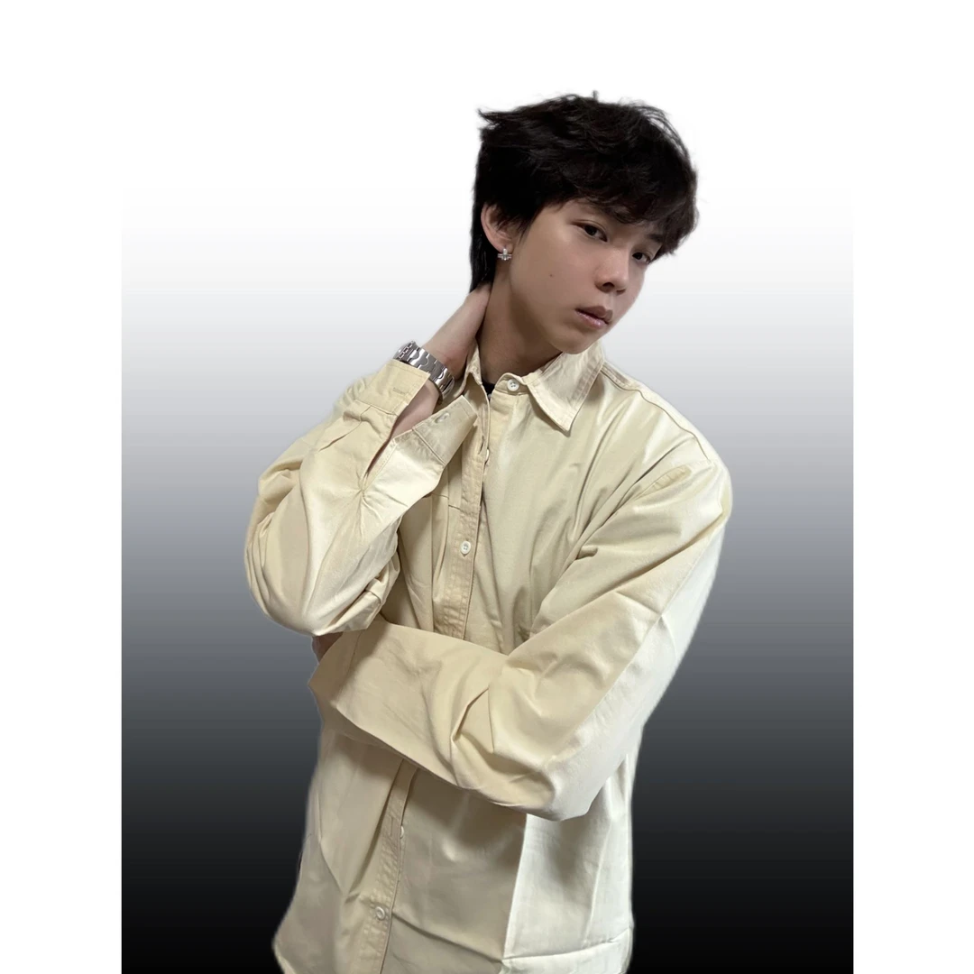 XDYOP 25SS「褶皱 开叉 舒适」百搭奶油长袖衬衫男廓形休闲衬衣情侣