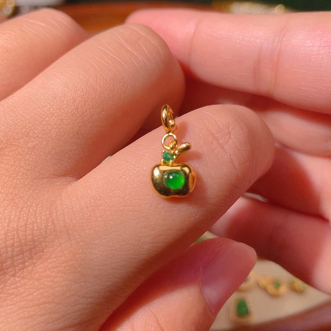 翡翠银S925镶嵌吊坠(不含链)