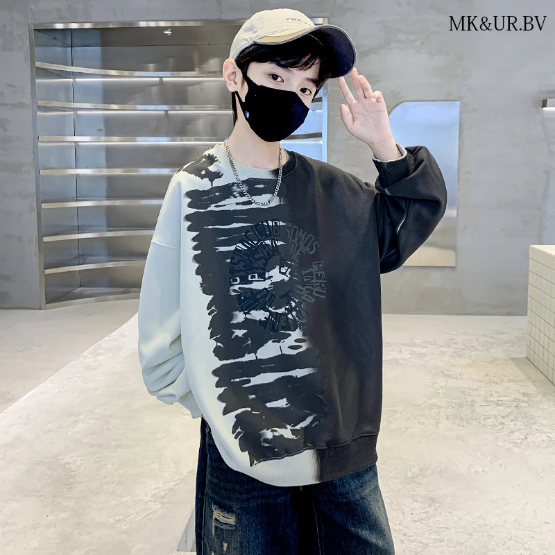 MK&UR.BV儿童装男童秋装卫衣2025新款中大童男孩秋季炸街帅气上衣