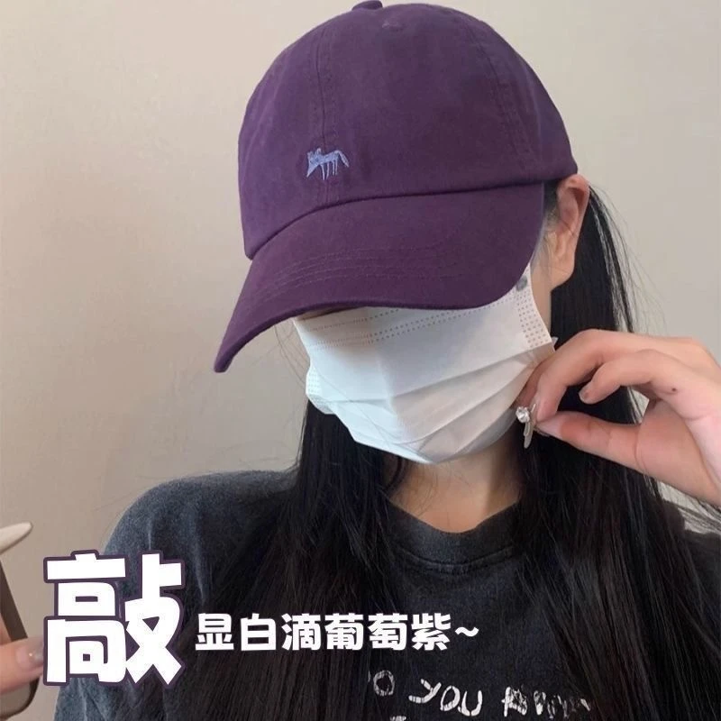刺绣小狐狸棒球帽四季时尚宽檐显脸小遮阳透气男女同款鸭舌帽