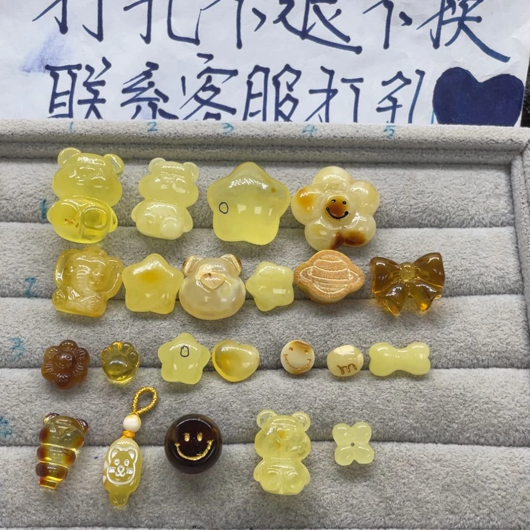 未镶嵌琥珀裸石咯***~天然琥珀