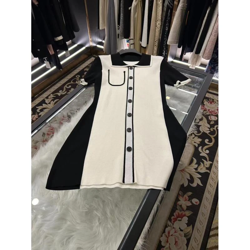 2024Polo领连衣裙女夏季新款时尚显瘦中长A8179