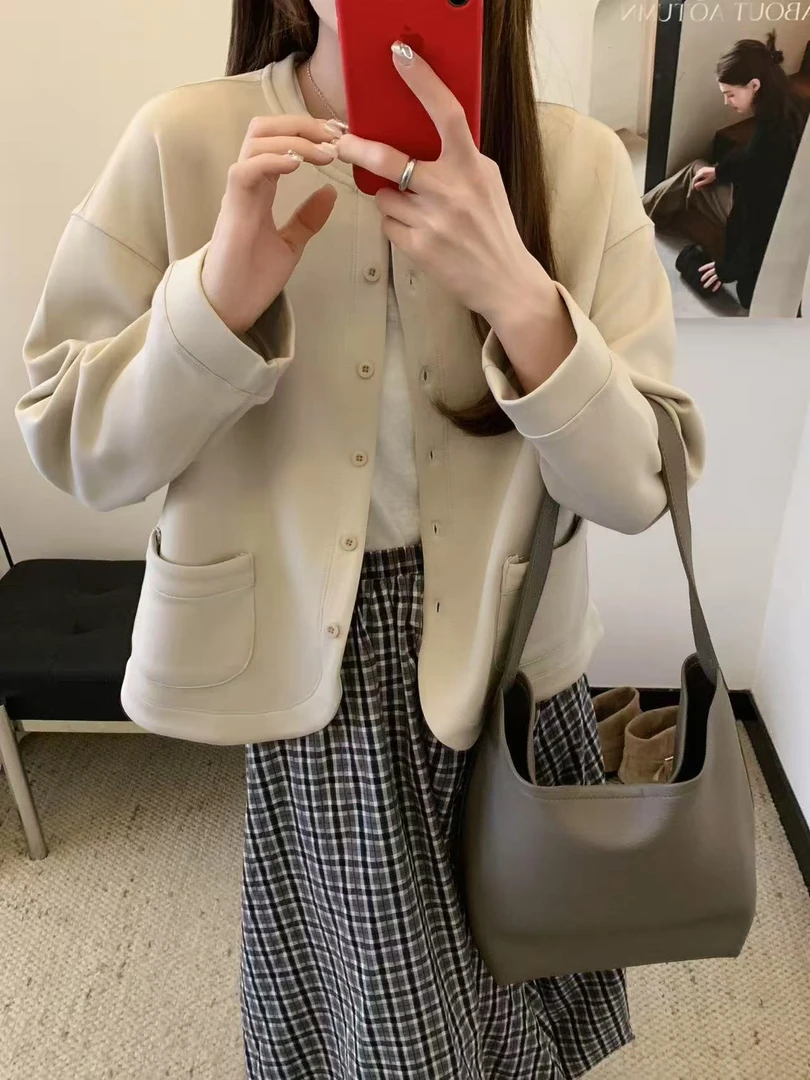 程程甄选 禾禾韩系爆款西装版型气质百搭开衫外套611