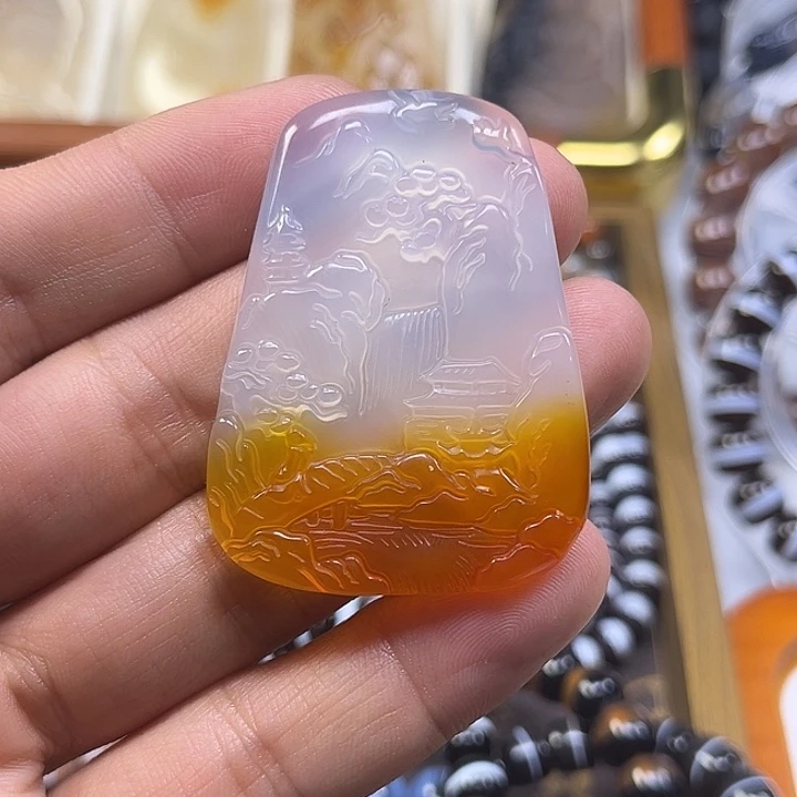 玛瑙/玉髓未镶嵌吊坠(不含链)