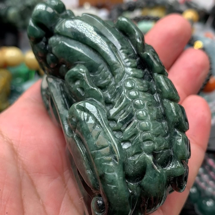 翡翠颈饰未镶嵌保真天然a货翡翠