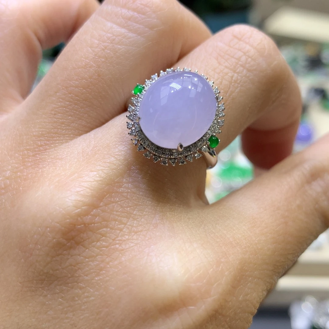 翡翠吊坠(不含链)18K金镶嵌翡翠