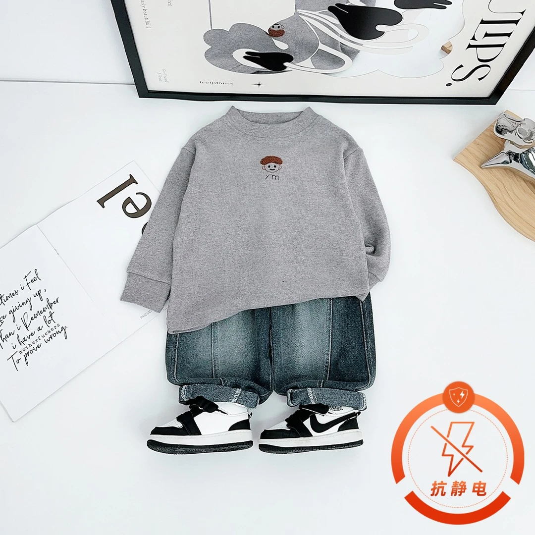 儿童打底衫男童T恤2025新款秋冬季时尚洋气潮HZ25801悠悠童话童装