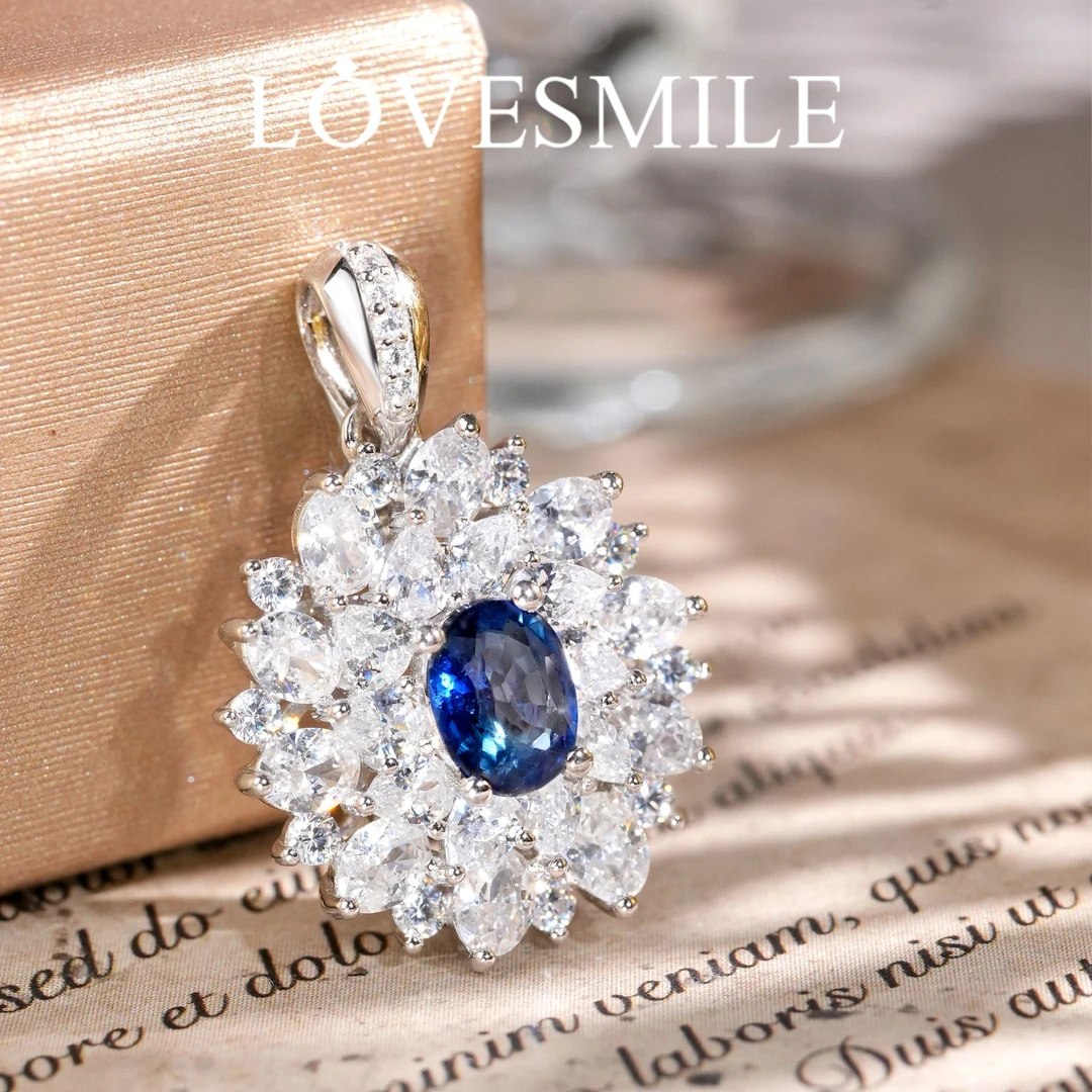 S925银蓝宝石吊坠时尚轻奢精美气质