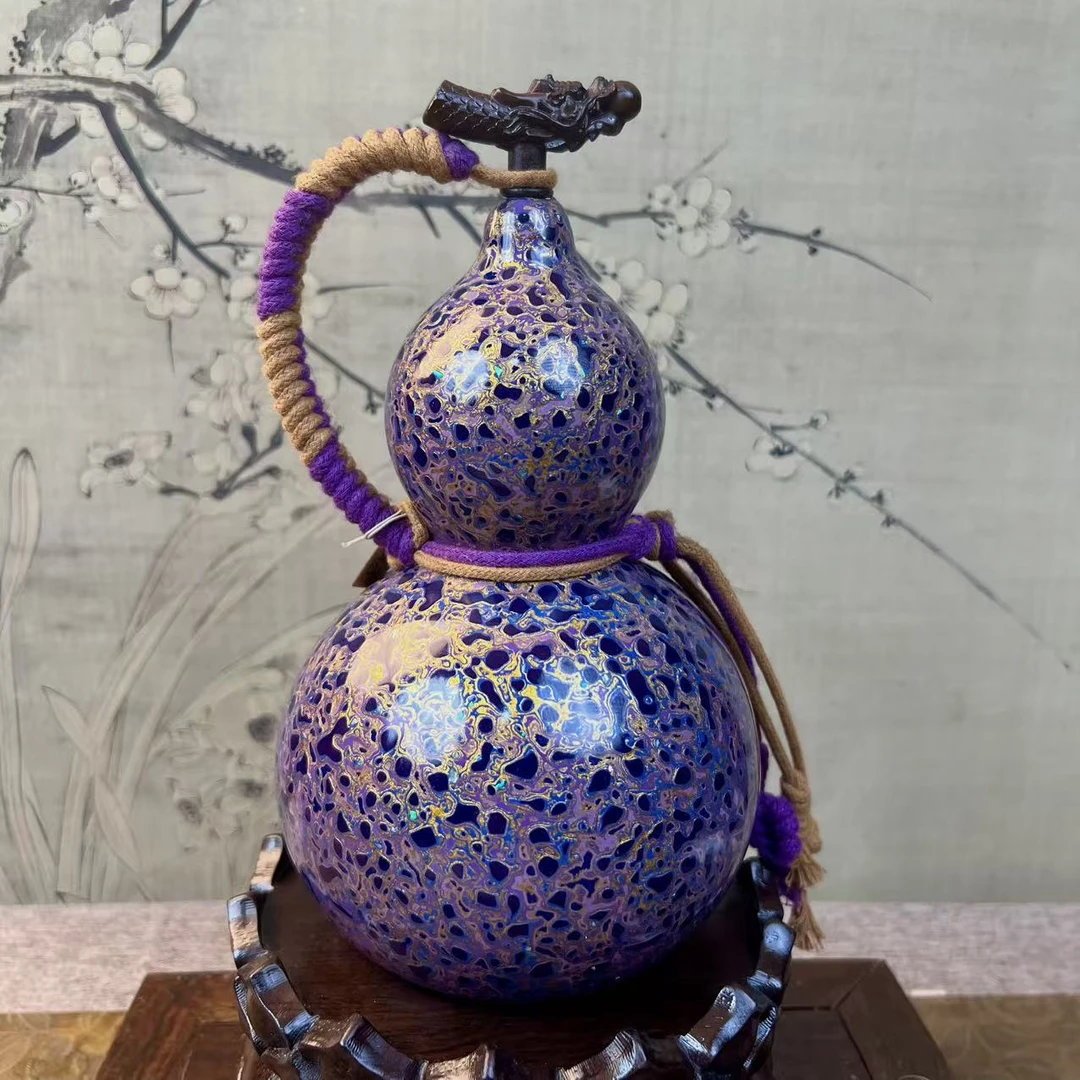 【绀紫流金·螭首灵禄】大漆一物一拍记葫堂出品