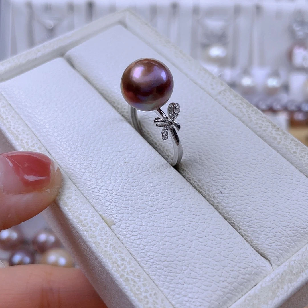 淡水珍珠银S925镶嵌戒指