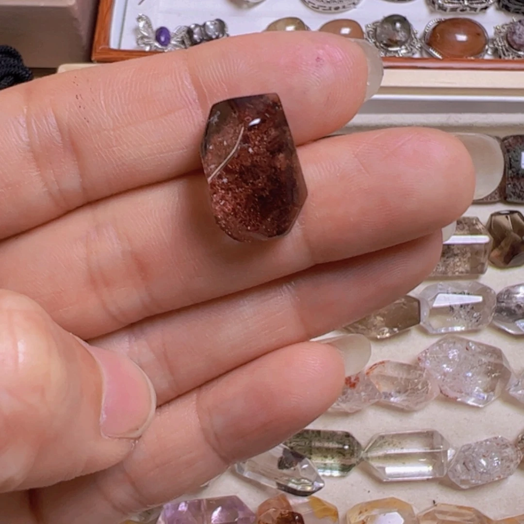 水晶手链银S800镀金镶嵌噔*啊