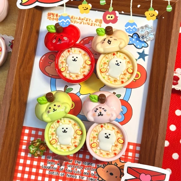 【鱼汤dodo定制】自嘲熊苹果砂锅炒饭食玩diy树脂配件