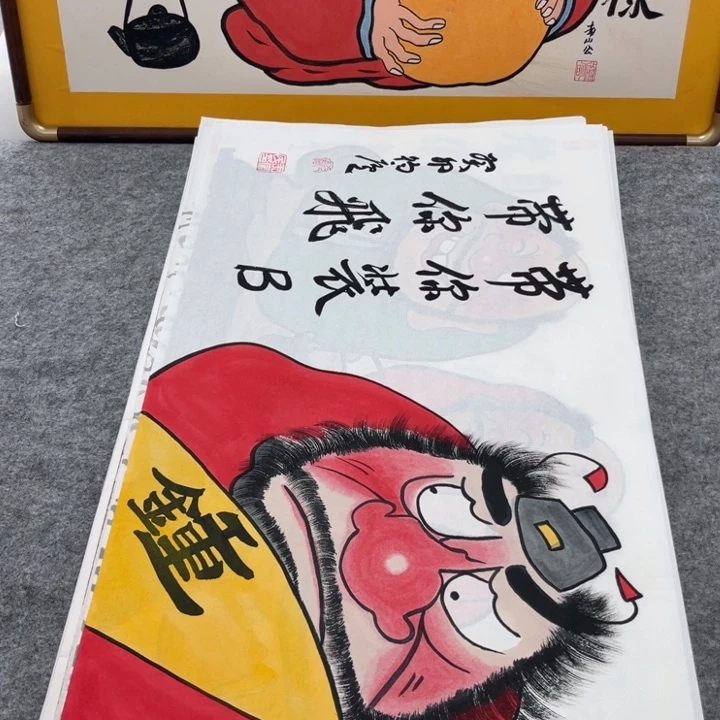 国画手绘禅意画一物一拍