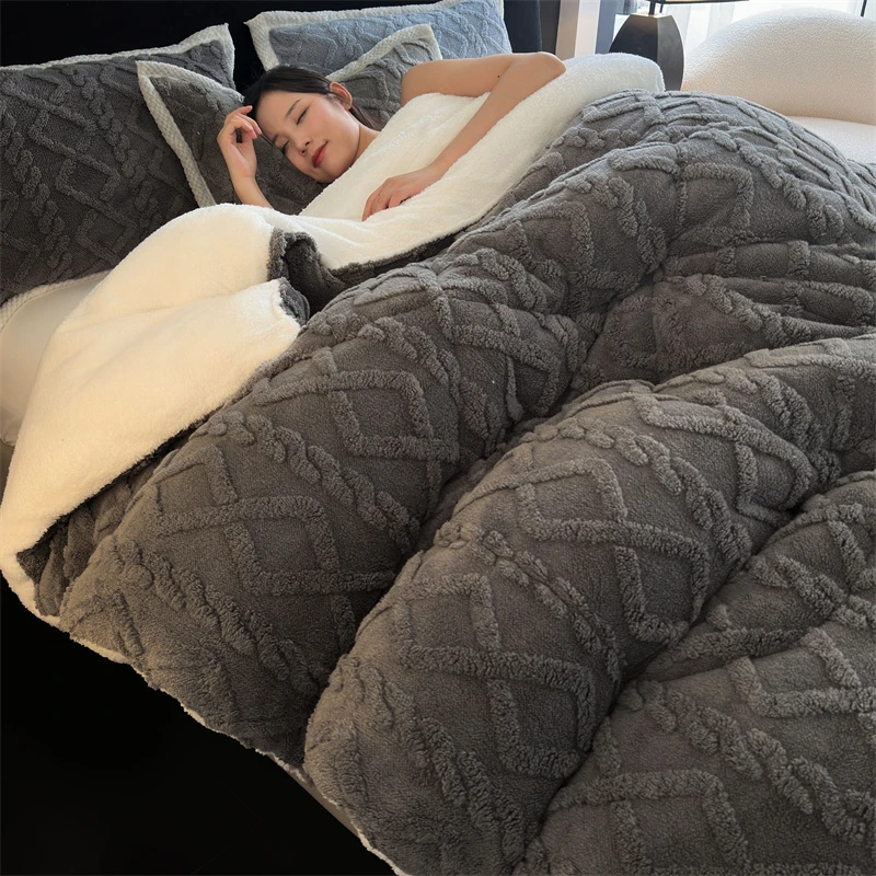 双面加绒被子冬被牛奶绒冬季被芯10斤加厚保暖2025新款大学生宿舍