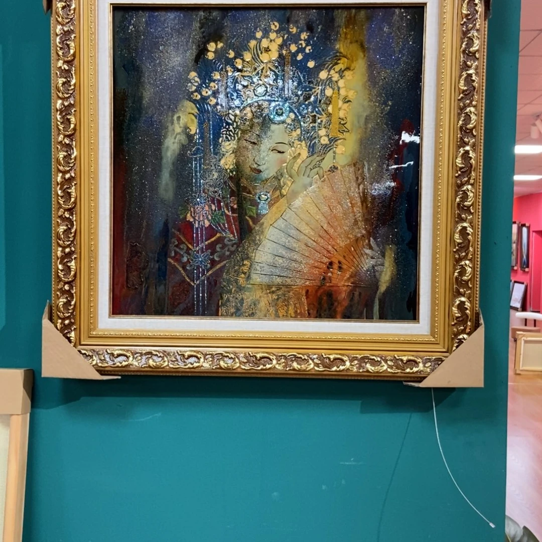 苏***娜油画漆画作品50.50尺寸