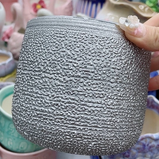 多肉绿植陶瓷花盆9.9包邮，有孔