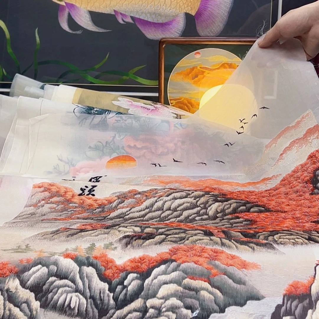 织绣周***五一针一线手工刺绣