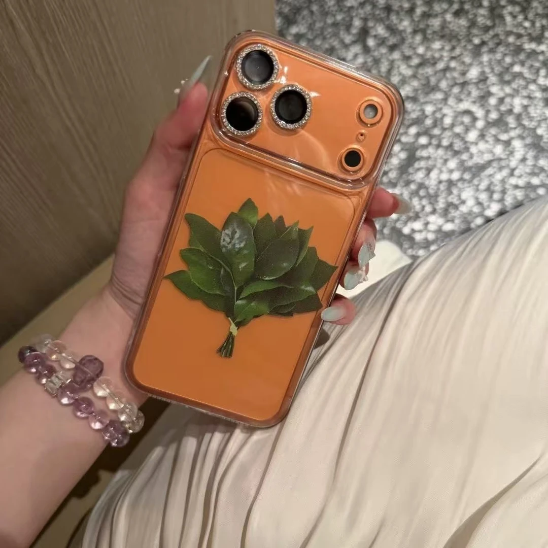 去霉柚子叶适用iphone17Promax/16太空手机壳华为P70vivo小米15软