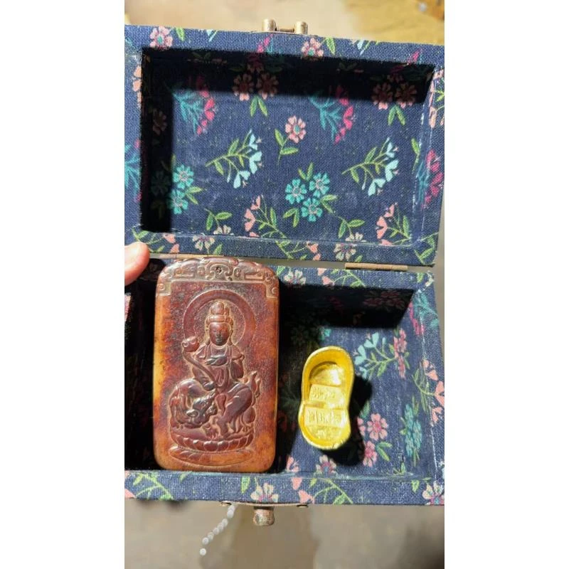 1个开封蓝色花朵小盒子摆件链接