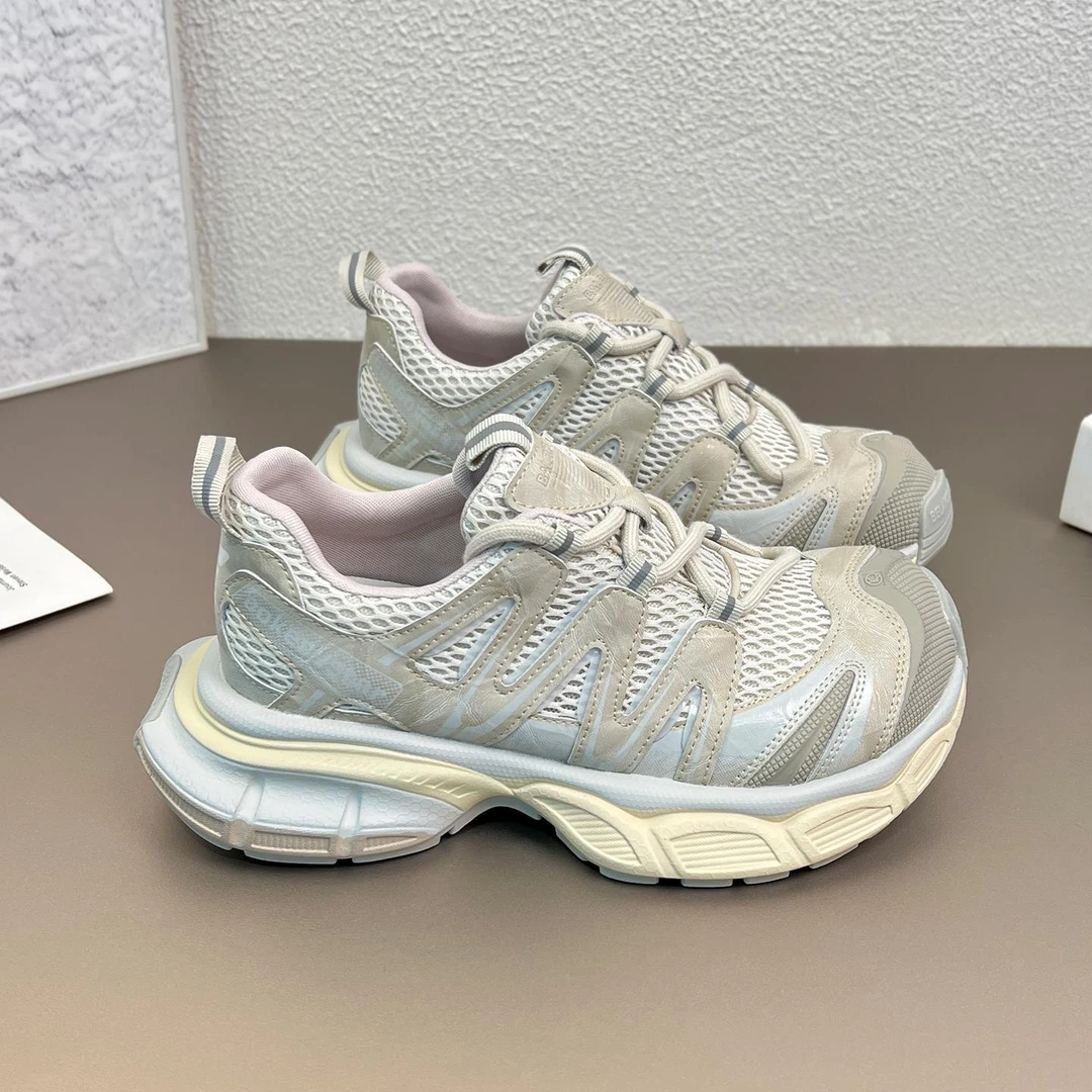 欧货厚底老爹鞋女2025夏季新款网面透气设计款巨软运动休闲鞋