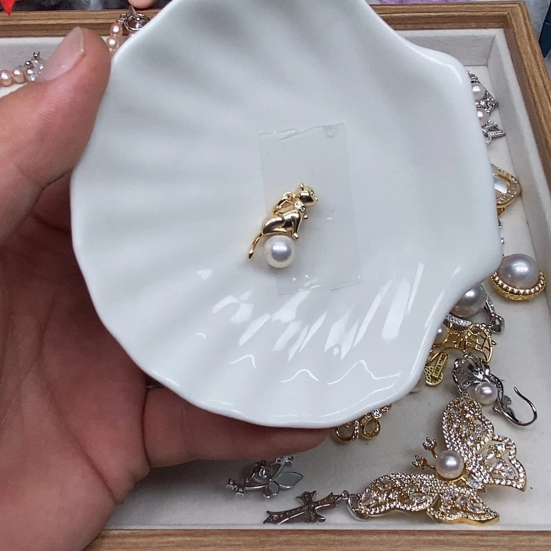 吊坠(不含链)海水珍珠银S925镶嵌