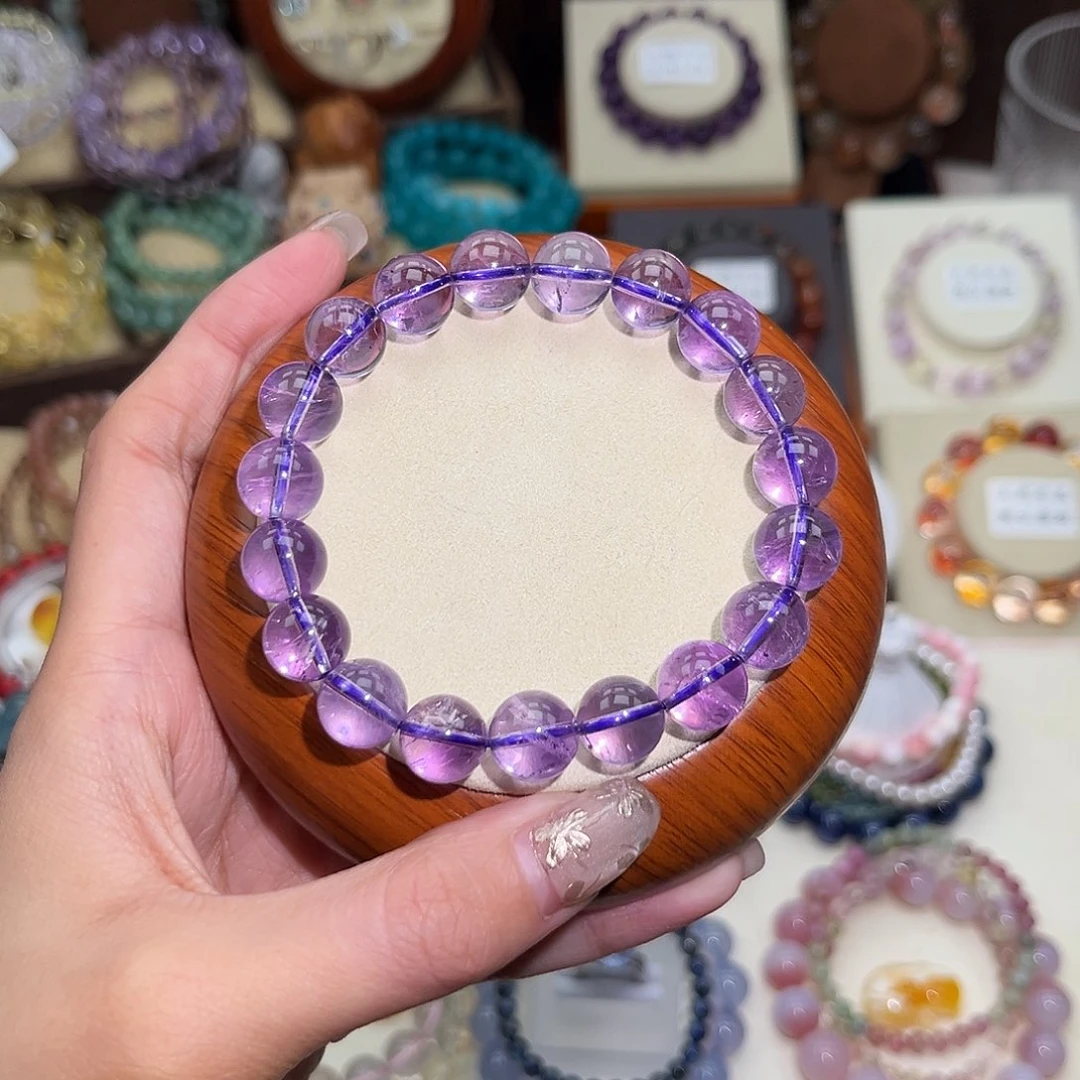 水晶手串未镶嵌S****y10.8m紫阿塞