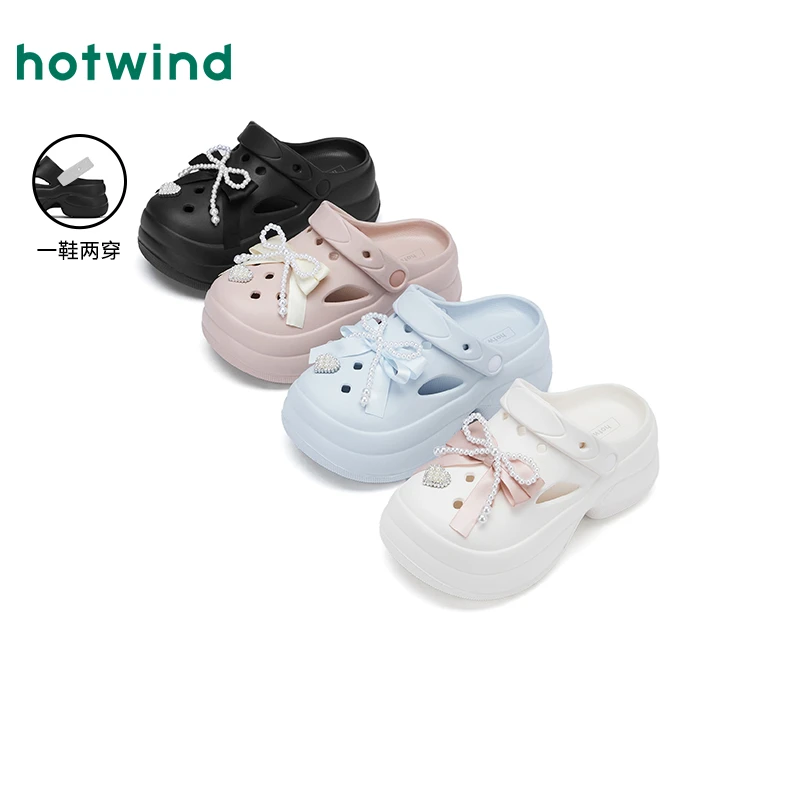 热风厚底洞洞鞋女款2025年夏季新款增高沙滩鞋外穿凉拖鞋两穿凉鞋