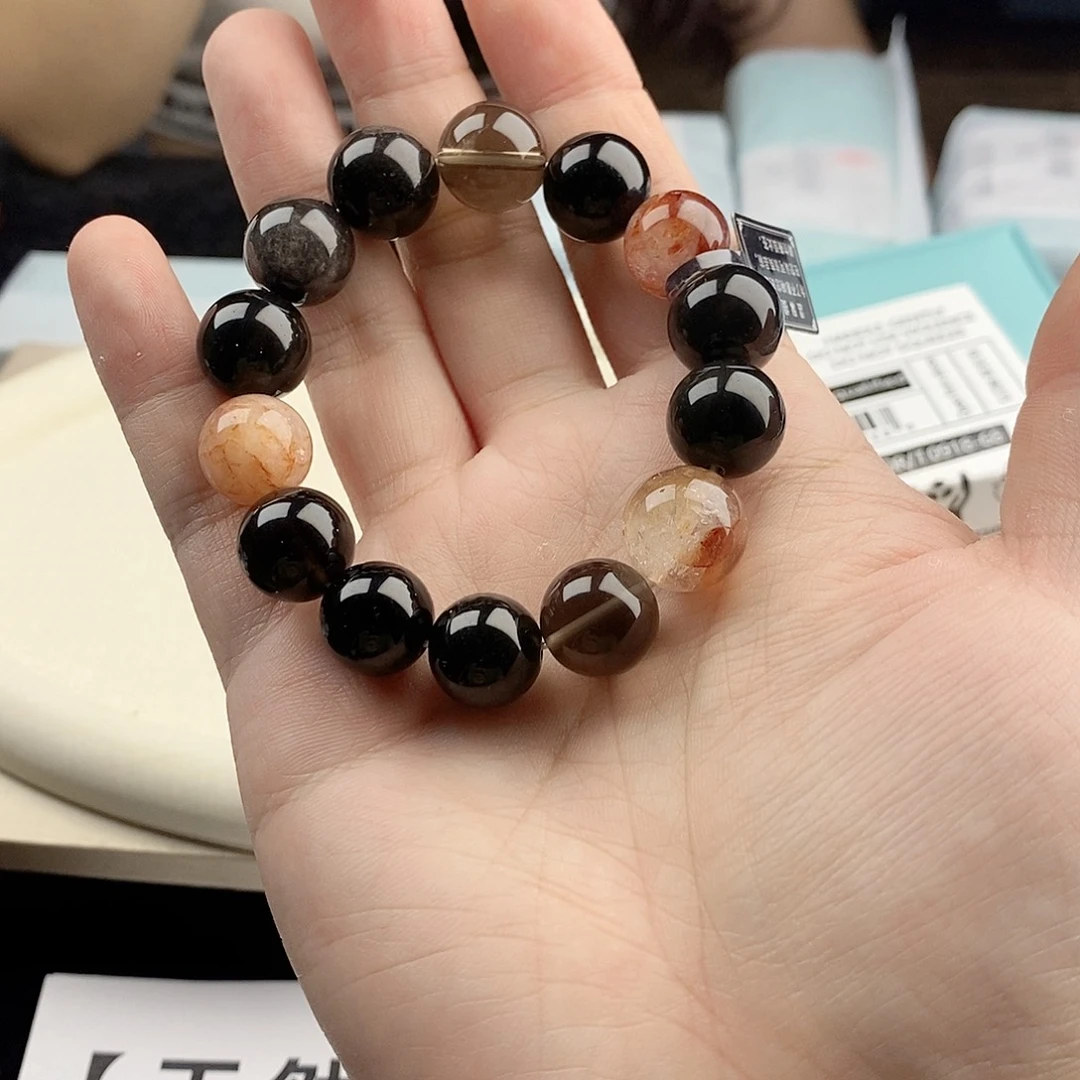 手链水晶银S925镀金镶嵌