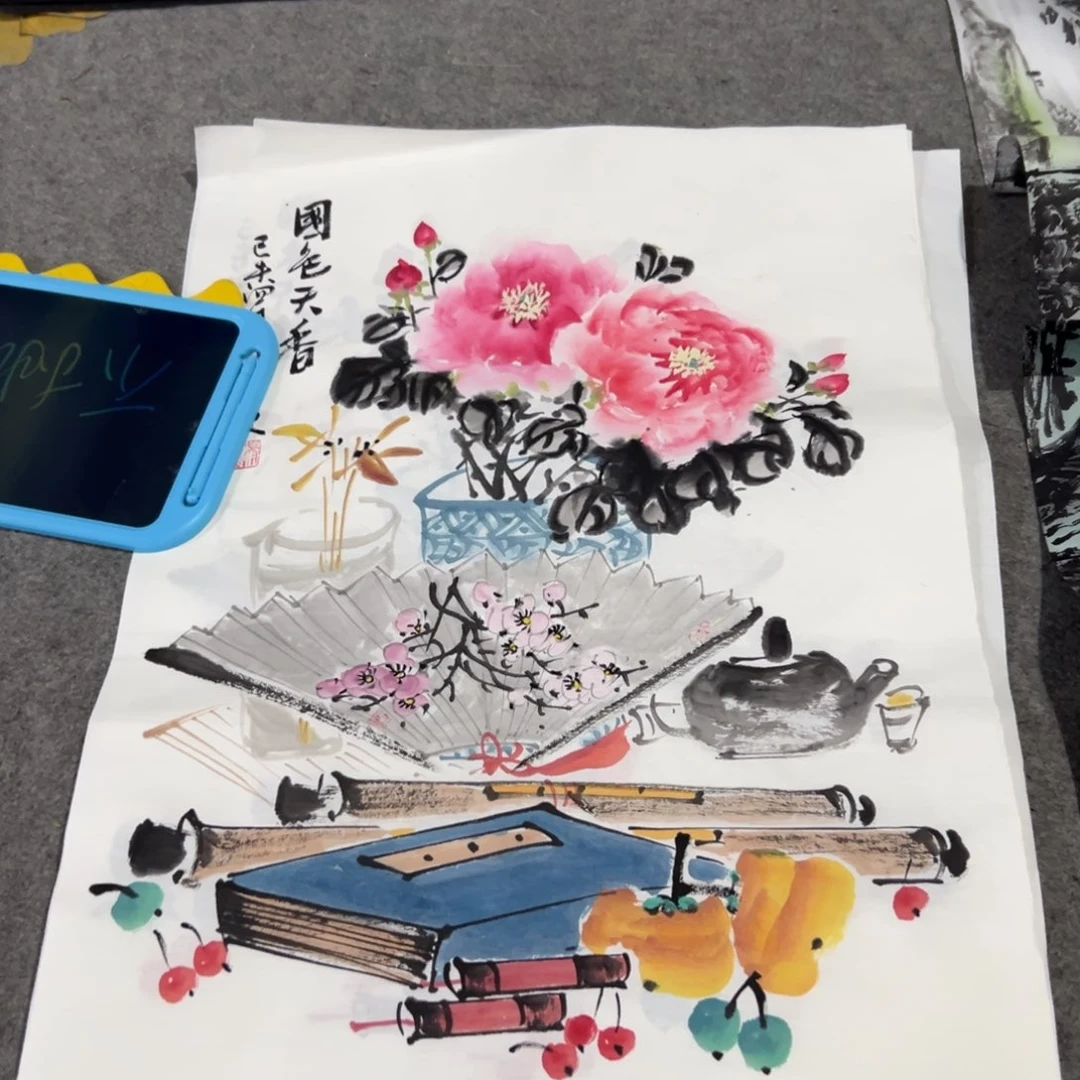 国画国画作品画心一张