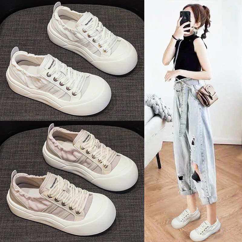 网红软底小白鞋子女2024新款春夏季厚底薄款休闲女鞋百搭运动鞋子