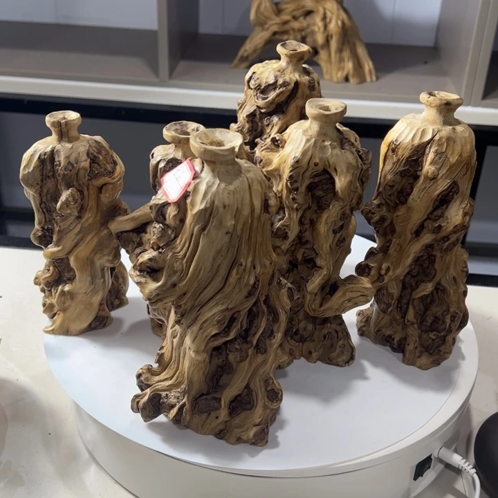 成***乐木石榴木榴疤花瓶摆件