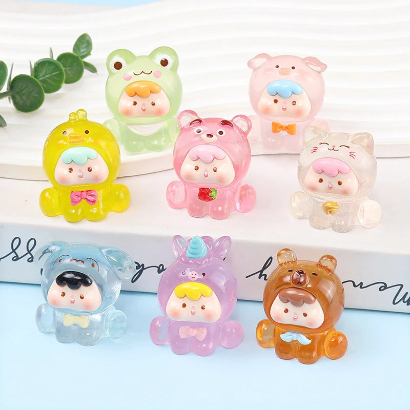 【动物崽崽 直播拆】树脂卡通高透动物崽崽diy饰品配件车载桌面摆件