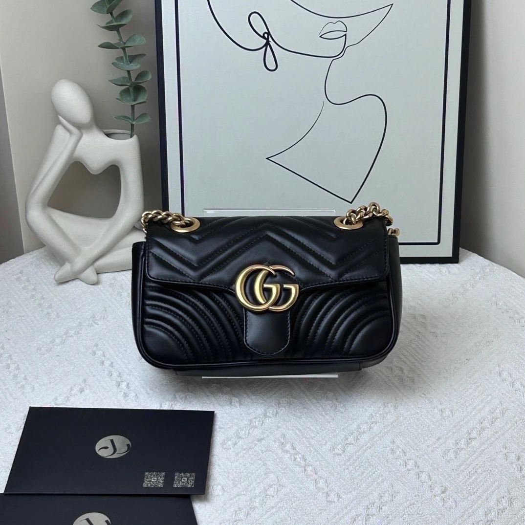 95新 GUCCI/古驰 马蒙22 黑金/JWS526