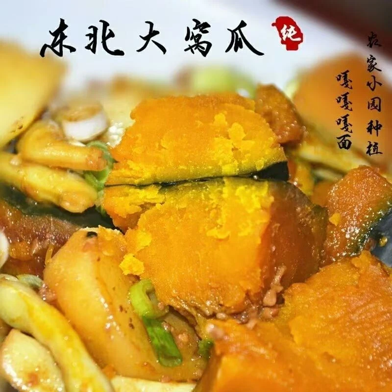 东北大窝瓜 新鲜甜面东北南瓜谢花面倭瓜落花面瓜